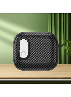 Case Cover For AirPods 3 Carbon Fiber Texture Wireless Earphones Case with Security Lock White