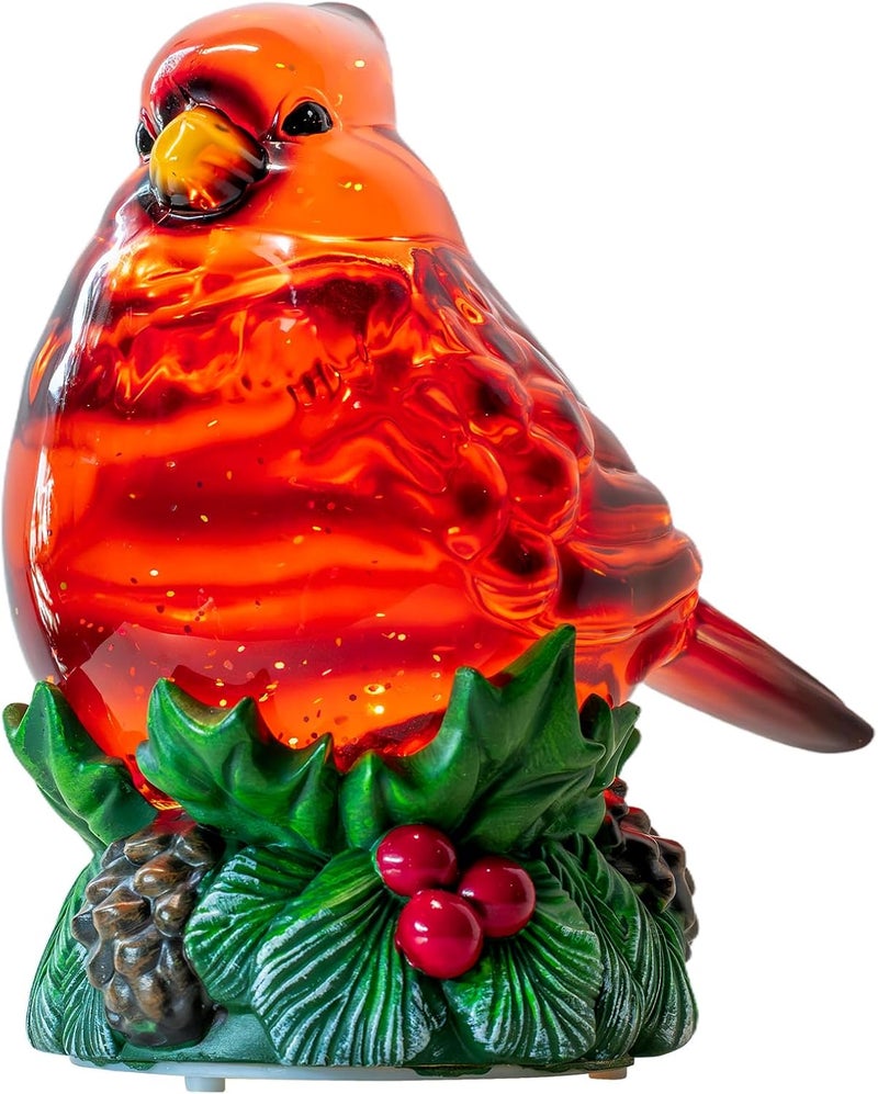 MXwcy Christmas Cardinal Snow Globe Cardinal Holly Music Water Lantern Holiday Decorations Gifts for Family Children or Friends - Image 1