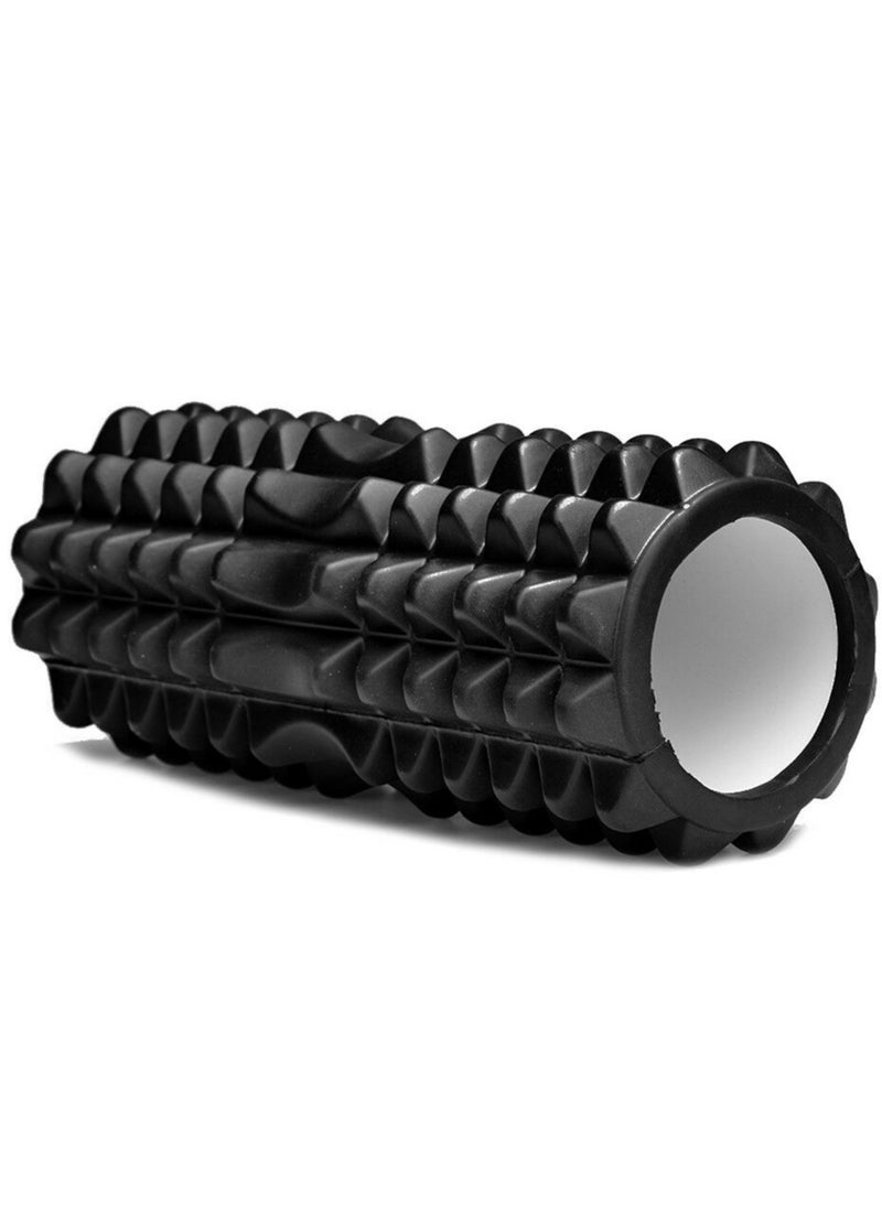 Generic Yoga Foam Roller Moon for Deep Tissue Massage Muscle with Carry Bag, Black  - Image 2