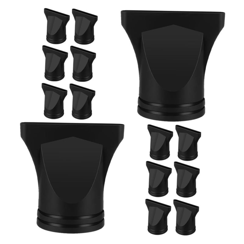Safe material Mobestech 15pcs Hair Dryer Diffuser Nozzle Attachment Black Plastic Blow Dryer Concentrator Nozzles for 4-4.8cm Outlet Compatible with Home and Salon Styling Globally popular elegant design - Image 1