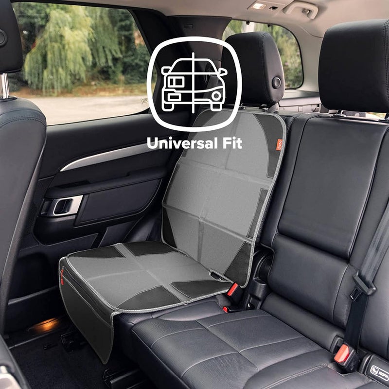 Diono Diono Ultra Mat and Heat Sun Shield Complete Back Seat Upholstery Protection with Integrated Heatshield Crash Tested Water Resistant Protection Durable AntiSlip 3 Mesh Storage Pockets - Image 5