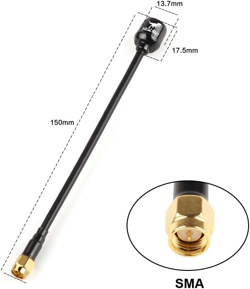 HGLRC RHCP SMA Long Range Antenna FPV Hammer Mini 2.5dBi Super Mini 5.8G for RC Drone (2pcs) - Image 2