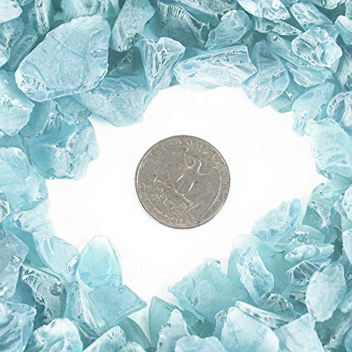 CYS EXCEL Frosted Light Blue Sea Glass (4 LBS, Approx. 6 Cups) | Multiple Color Choices Crushed Glass Vase Filler | Aquarium Nautical Decor for Art Crafts - Image 3