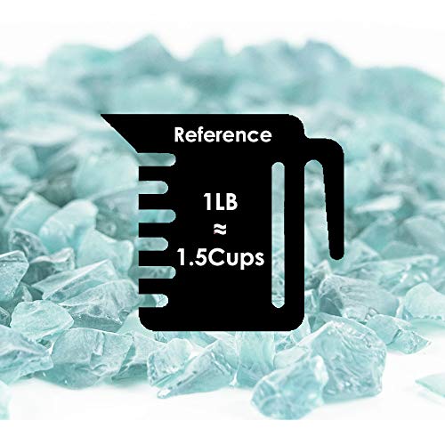 CYS EXCEL Frosted Light Blue Sea Glass (4 LBS, Approx. 6 Cups) | Multiple Color Choices Crushed Glass Vase Filler | Aquarium Nautical Decor for Art Crafts - Image 2
