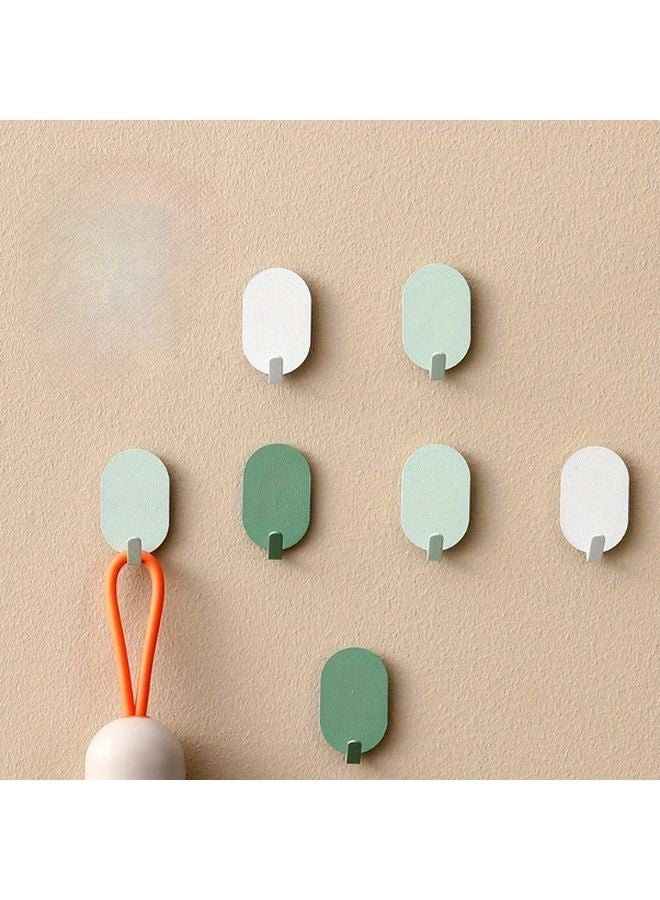 16pcs Color Mixing Self Adhesive Metal Hooks Heavy Duty Wall Hooks for Coats Towels Keys - Image 1