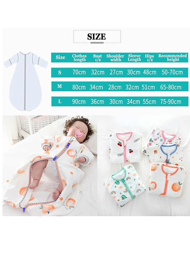 100% Cotton 0.5 TOG Baby Sleep Bag, Double Zipper Gauze Baby Sleeping Bag Long Sleeve, Baby Wearable Blankets for Babies 0-24 Months (Orange, M) - pzsku/Z6785610F11B3EE87ECB3Z/45/_/1727682136/890c39bc-7f28-4b9d-9415-53ce1dd6ecf6