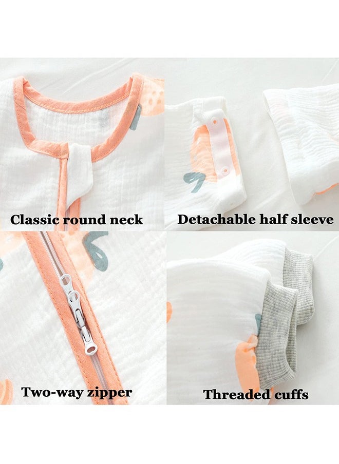 100% Cotton 0.5 TOG Baby Sleep Bag, Double Zipper Gauze Baby Sleeping Bag Long Sleeve, Baby Wearable Blankets for Babies 0-24 Months (Orange, M) - pzsku/Z6785610F11B3EE87ECB3Z/45/_/1727682147/93b48827-fe6f-447a-8c01-152804029ae7