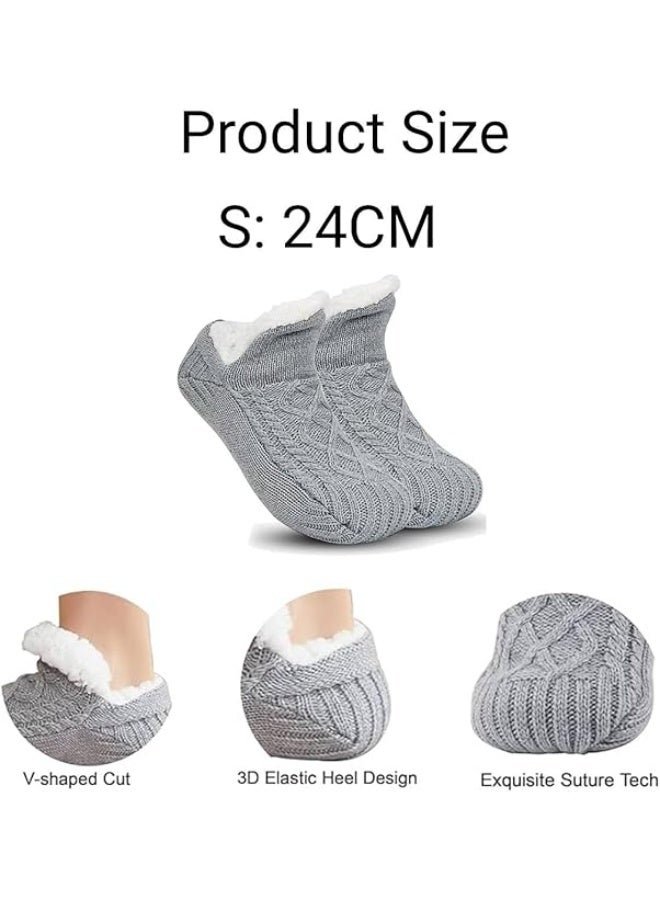 CLENEA Fluffy Fuzzy Slipper Socks for Men Women, Cotton-lined Cozy Thick Warm Winter Soft Non Slip Socks, Comfy Soft Socks, Thermal Socks - Image 2