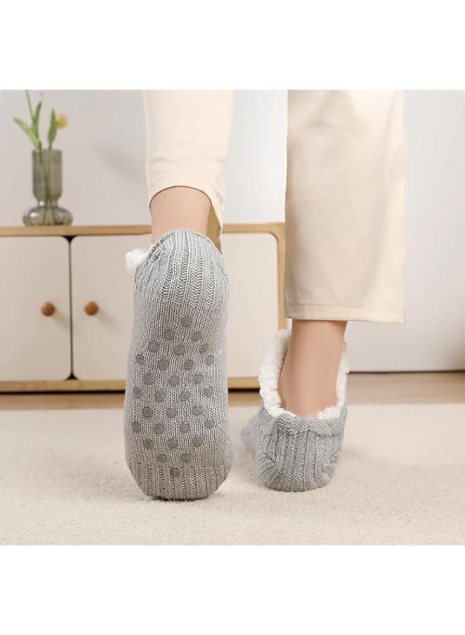 CLENEA Fluffy Fuzzy Slipper Socks for Men Women, Cotton-lined Cozy Thick Warm Winter Soft Non Slip Socks, Comfy Soft Socks, Thermal Socks - Image 5