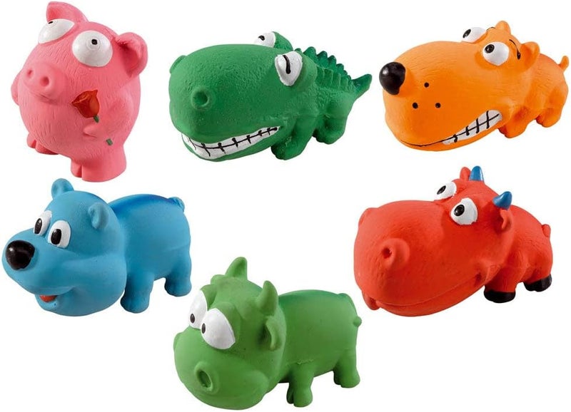 Ferplast Latex Sound Toy for Dogs - Colorful Animal Shapes