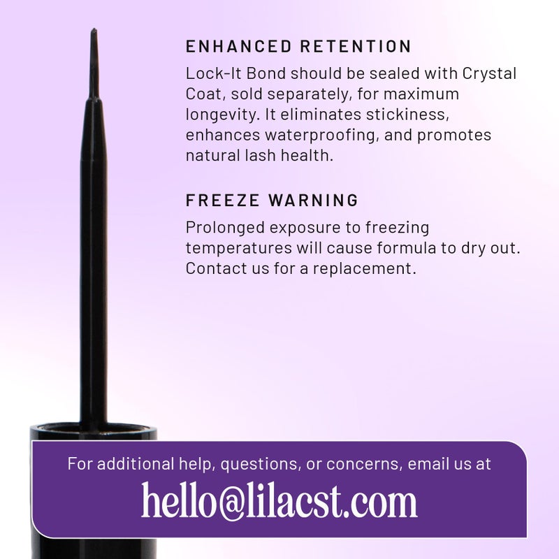Lilac St. Lilac St - Lock-It-Bond (Black) - Beginner Lash Cluster Glue - Brush Tip Applicator - Strong Hold & Easy Removal - Waterproof - Sensitive Eyes Safe - Cruelty Free, Vegan, Women Founded - 0.16 fl oz - Image 3