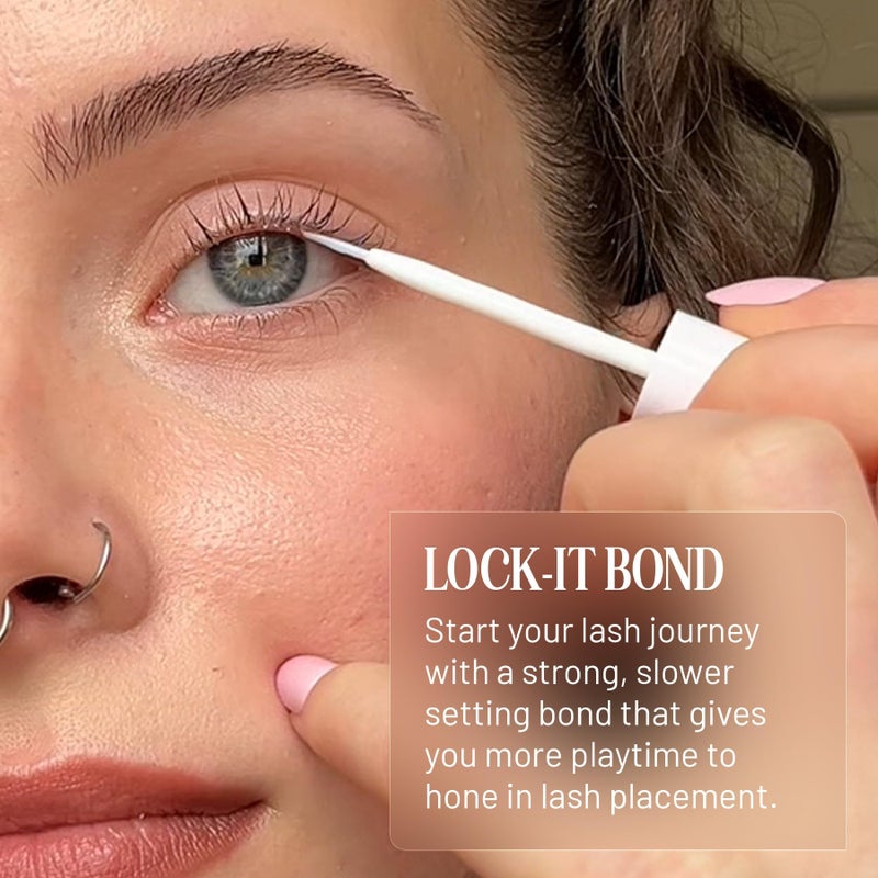 Lilac St. Lilac St - Lock-It-Bond (Black) - Beginner Lash Cluster Glue - Brush Tip Applicator - Strong Hold & Easy Removal - Waterproof - Sensitive Eyes Safe - Cruelty Free, Vegan, Women Founded - 0.16 fl oz - Image 2
