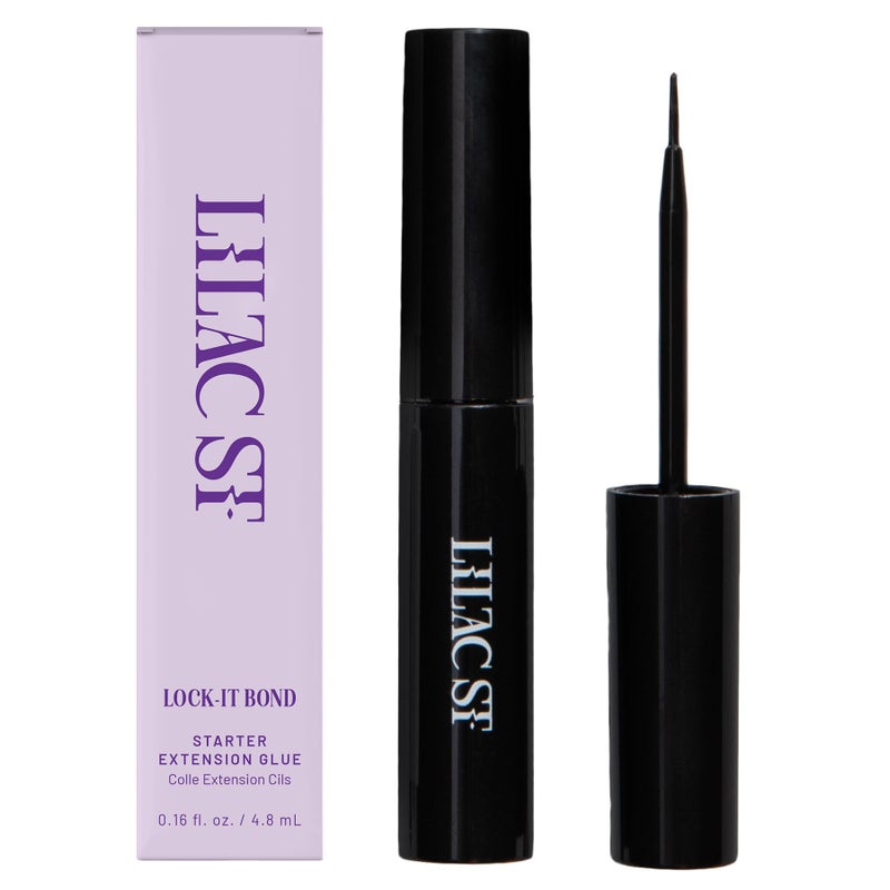 Lilac St. Lilac St - Lock-It-Bond (Black) - Beginner Lash Cluster Glue - Brush Tip Applicator - Strong Hold & Easy Removal - Waterproof - Sensitive Eyes Safe - Cruelty Free, Vegan, Women Founded - 0.16 fl oz - Image 1