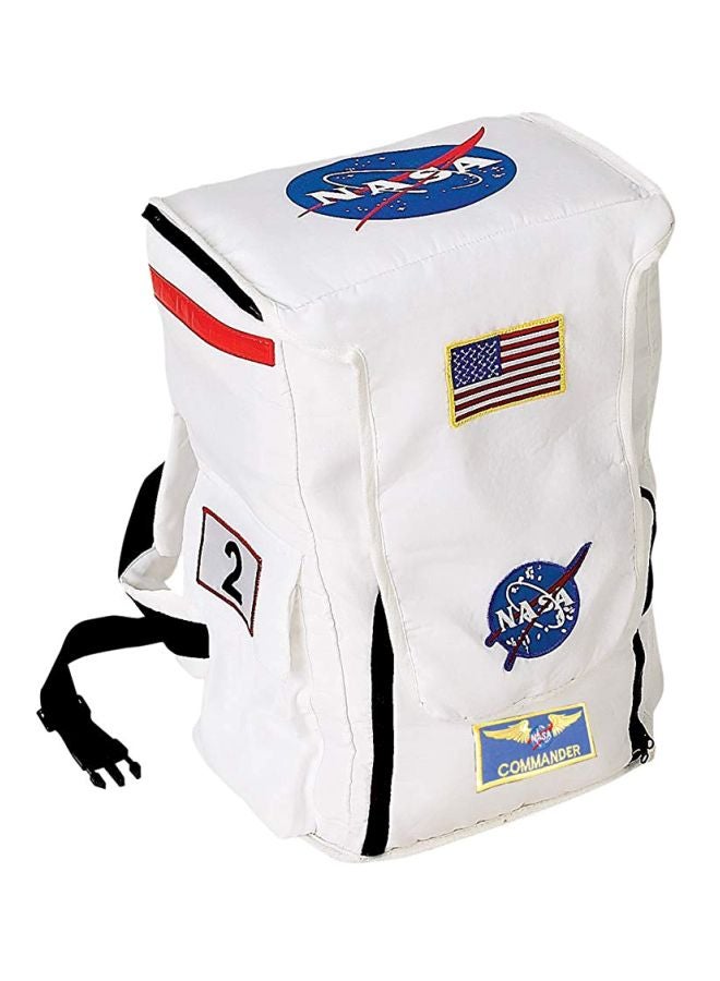 Aeromax Jr. Astronaut Backpack, White, with NASA patches - Image 2
