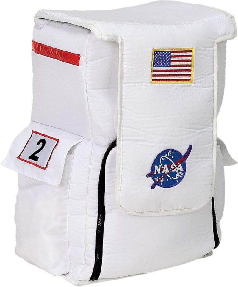 Aeromax Jr. Astronaut Backpack, White, with NASA patches - Image 1