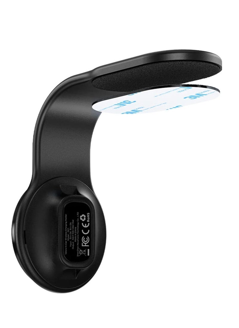 JAJEEK D21 Fast Wireless Charger Magnetic Car Holder – 15W Wireless Charging for iPhone & Android, Auto-Aligning Magnetic Mount, Qi-Certified, Dashboard & Vent Mount (Black) - Image 3