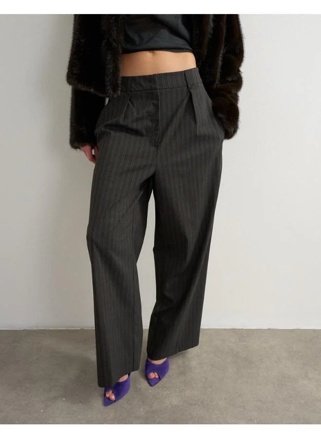 Topshop Pleated Wide Leg Trousers