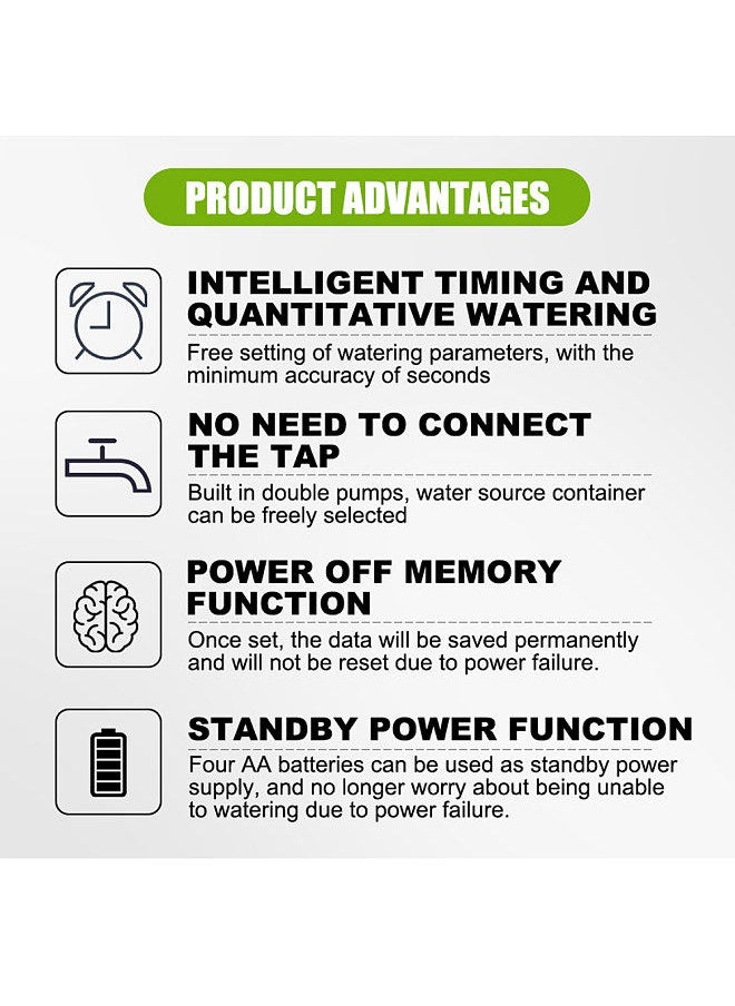 Generic - WIFI Intelligent Watering Device Double Pump Timed Automatic Drip Irrigation System Remote APP Controller for Garden Terrace Potted Plant Flower - Image 1