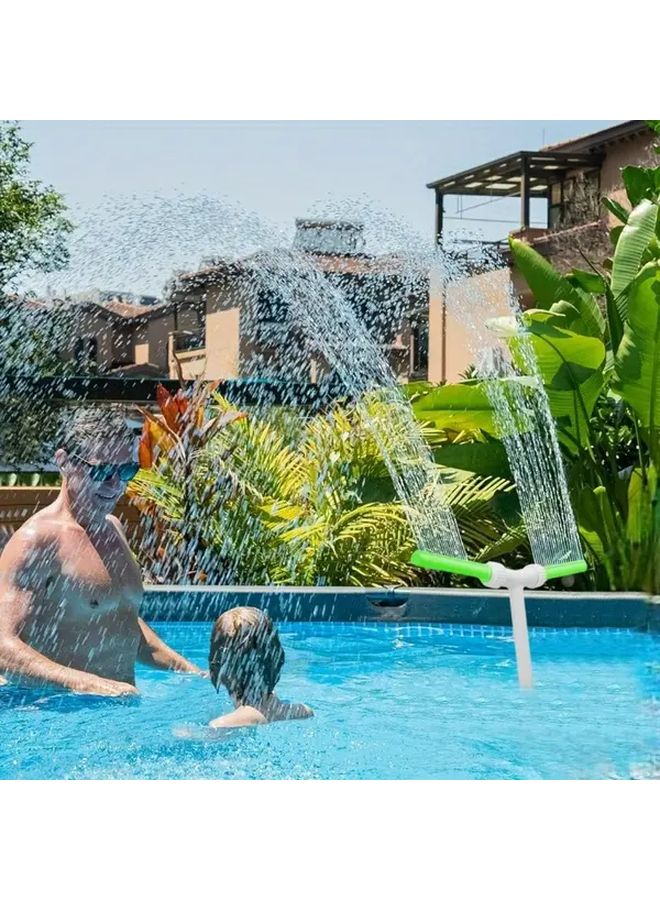 Fluorescent Dual Head Nozzle Adjustable Waterfall Sprinkler For Pool Garden Decor - Image 3