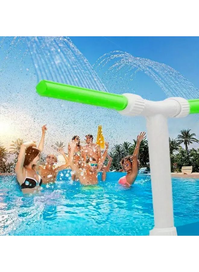 Fluorescent Dual Head Nozzle Adjustable Waterfall Sprinkler For Pool Garden Decor - Image 4