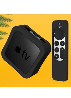 Case for Apple TV 4K Box and 2nd Gen Siri Remote Control Case 2022 2021, Silicone Drop Protective Cover for 4th/5th Generation TV Box