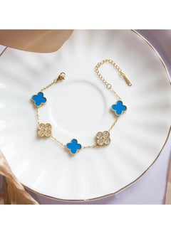 Generic New Fashion Women's White Petal Bracelet (Light Blue)  - Image 1