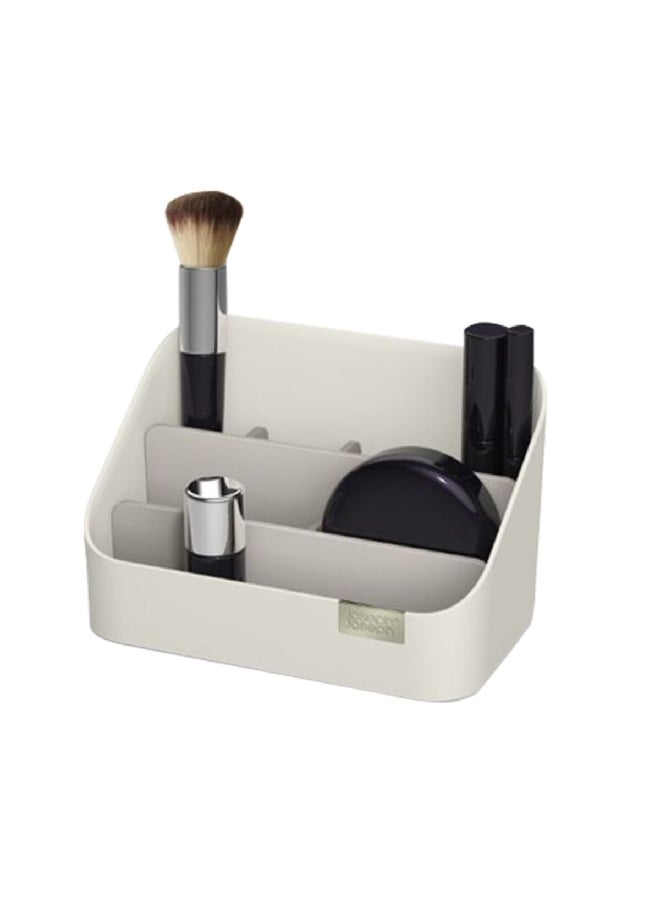 Joseph Joseph Viva Chrome-Plated Tiered Design Cosmetic Space Saving Organiser Off White 11 x 18 x 10.7 cm 75002  - Image 3