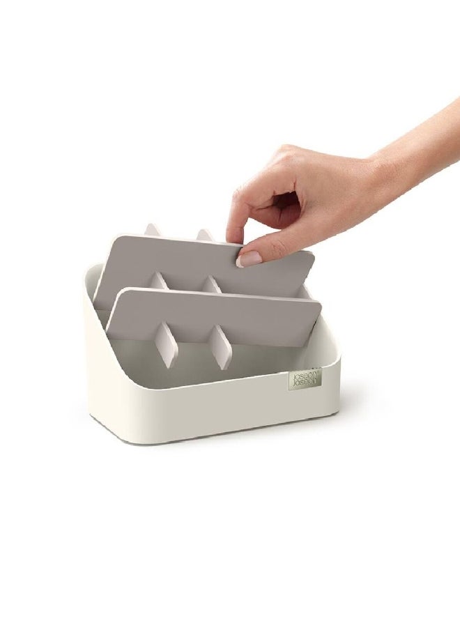 Joseph Joseph Viva Chrome-Plated Tiered Design Cosmetic Space Saving Organiser Off White 11 x 18 x 10.7 cm 75002  - Image 4