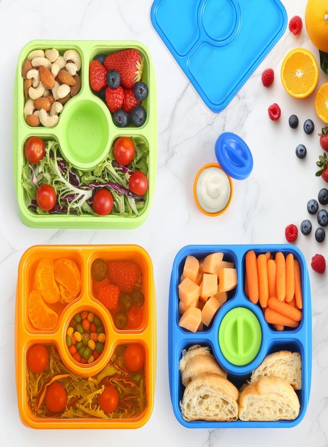 QQKO Kids Bento Box for Kids Girls Boys, Kids Lunch Box, Bento Box for School, Jewel Color - Image 5