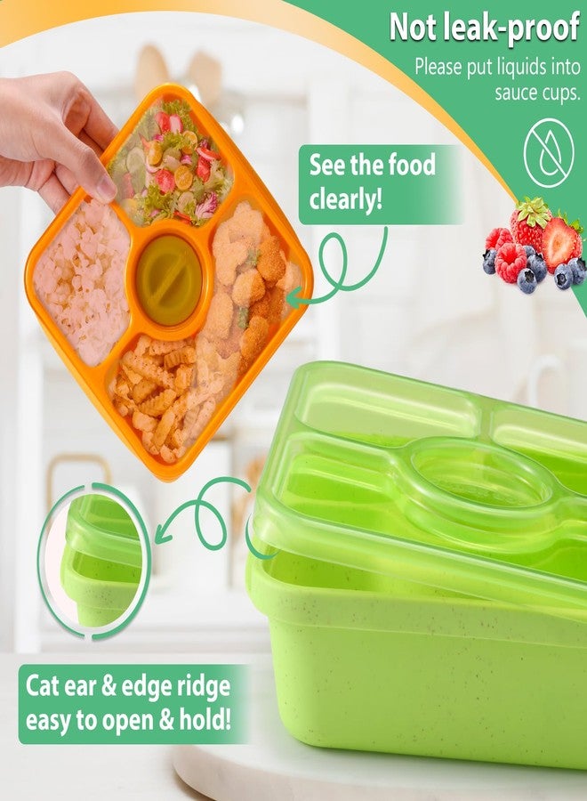 QQKO Kids Bento Box for Kids Girls Boys, Kids Lunch Box, Bento Box for School, Jewel Color - Image 4