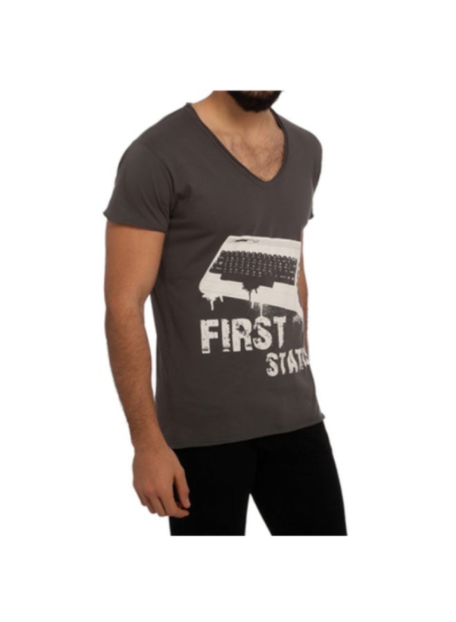 Biggdesign First Station Mens Crew Neck T-Shirt - Image 1