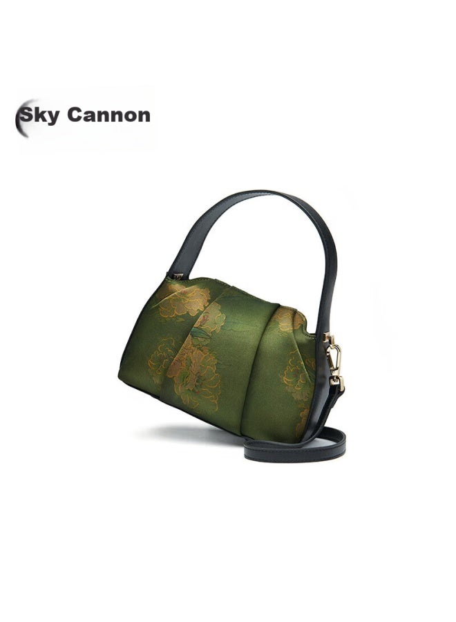 Pmsix Women's Handbag, Practical Mother's Gift, Non-heritage Mulberry Silk, New Chinese Style, National Fashion, Handheld, Shoulder, Crossbody Qipao Bag - Image 3