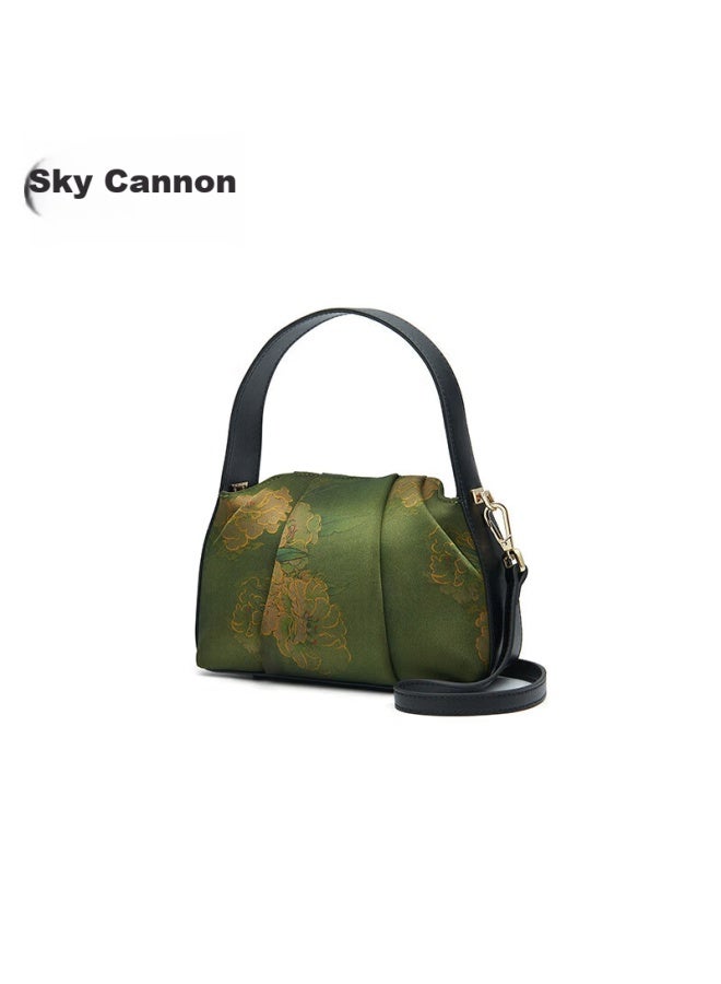 Pmsix Women's Handbag, Practical Mother's Gift, Non-heritage Mulberry Silk, New Chinese Style, National Fashion, Handheld, Shoulder, Crossbody Qipao Bag - Image 2
