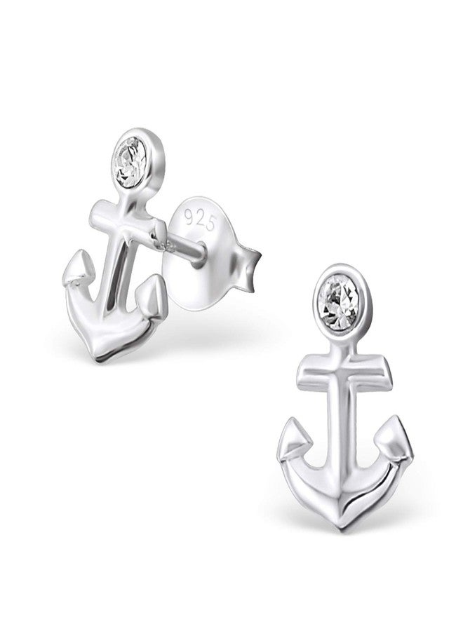 ICYROSE 925 Sterling Silver Anchor Small Stud Earrings 19323 - Image 2