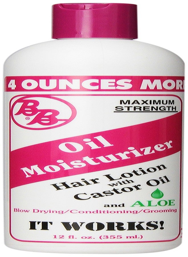 Bronner Bros BB Oil Moisturizer, Hair Lotion With Castor Oil and Aloe, Maximum Strength, 12-Fluid Ounce - Image 1