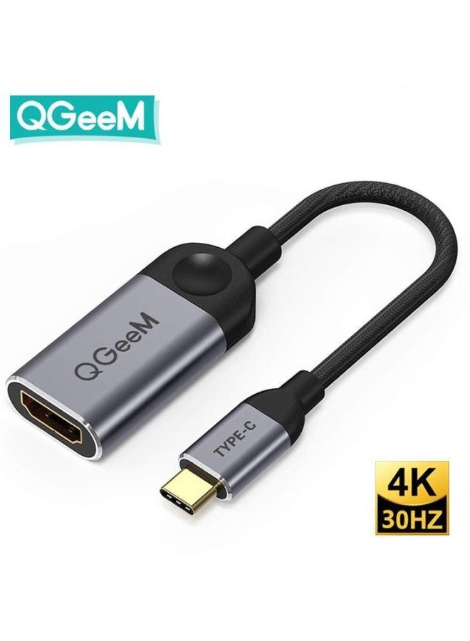 QGeeM TypeC To HDMI Adapter 4K Cable Adapter Suitable For Mobile Phone Computer Converter-Color:Typec To Hdmi - Image 1