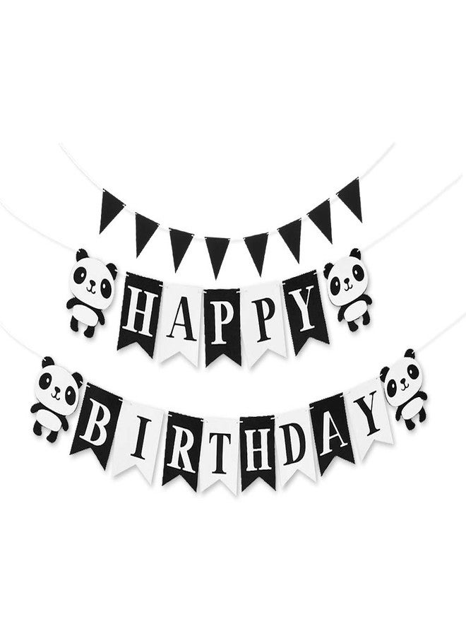 Apol Birthday Party Decorations Supplies,Panda Themes HAPPY BIRTHDAY Banner and Aluminum Foil Balloons,Latex Balloons for Children Birthday Party Kids Nursery Bedroom Decor - Image 3
