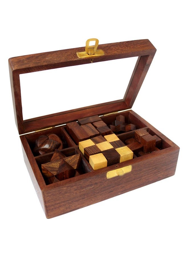 ITOS365 6 Wooden Puzzle Gift Set in A Wood Box - 3D Puzzles for Adults and Teens(6 Puzzle Set) - Image 2