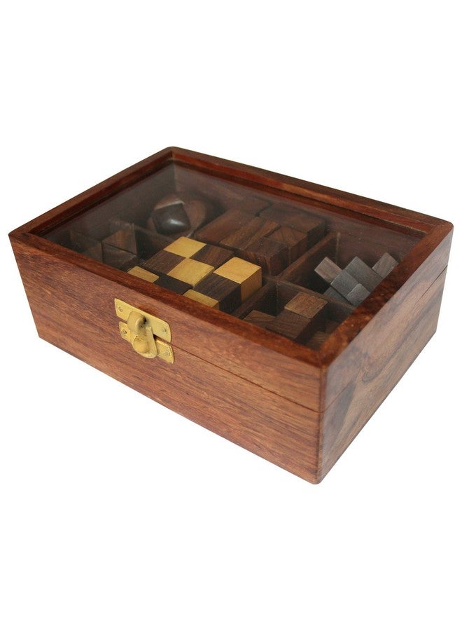 ITOS365 6 Wooden Puzzle Gift Set in A Wood Box - 3D Puzzles for Adults and Teens(6 Puzzle Set) - Image 1