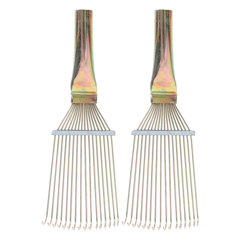 Large Metal Horsehair Brush Grooming Rake for Horse Cattle Shedding and Cleaning - Image 2