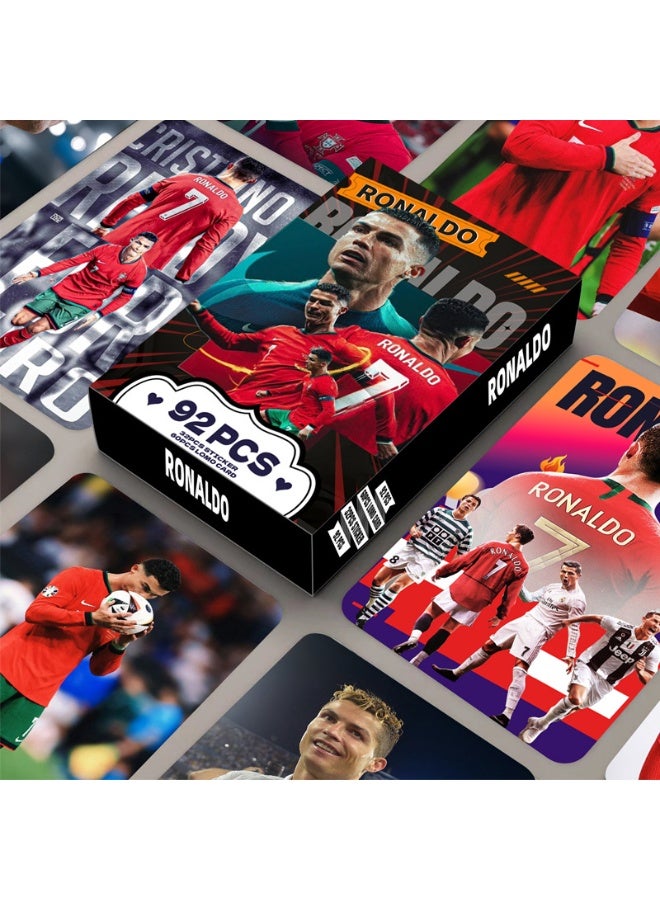 NIBEMINENT 92 Pcs Football Player Cristiano Ronaldo Lomo Cards Card For Fans Collection Gifts - Image 1