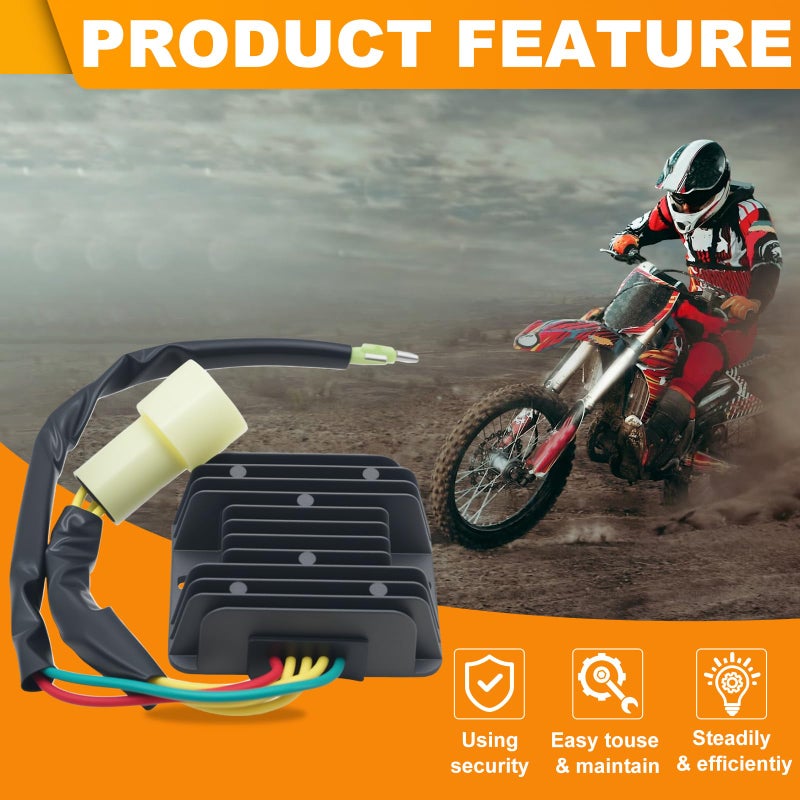 Triumilynn Voltage Regulator Rectifier Replacement for Honda 300 Fourtrax TRX300 TRX300FW 1993-2000 2x4 4x4, Part NO. 31600-HC5-970 31600-HM5-630 - Image 2