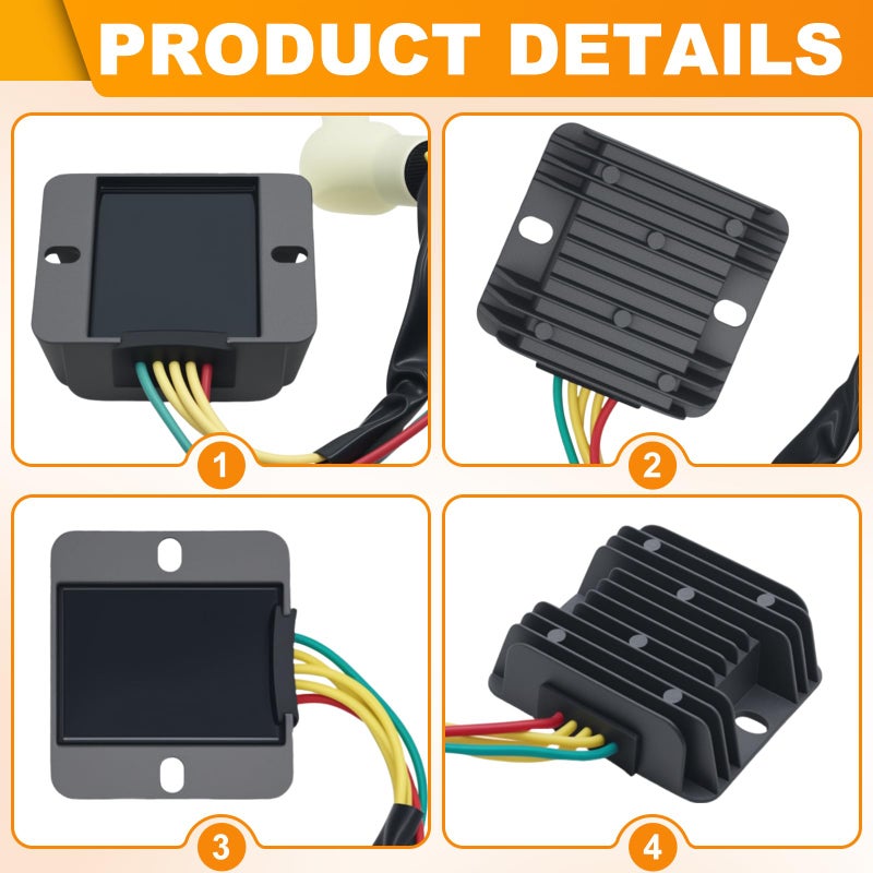 Triumilynn Voltage Regulator Rectifier Replacement for Honda 300 Fourtrax TRX300 TRX300FW 1993-2000 2x4 4x4, Part NO. 31600-HC5-970 31600-HM5-630 - Image 4