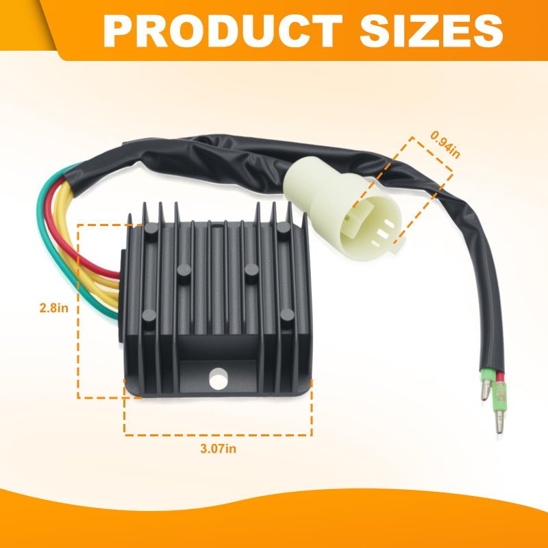 Triumilynn Voltage Regulator Rectifier Replacement for Honda 300 Fourtrax TRX300 TRX300FW 1993-2000 2x4 4x4, Part NO. 31600-HC5-970 31600-HM5-630 - Image 3