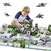 WASAiKA Military Base Toy Sets Army Toys Playset with Army Men Action Figures Airplane Toy Army Tank Helicopter Vehicles Accessories and Army Base Play Map Birthday Present Toys for Boys - Image 2
