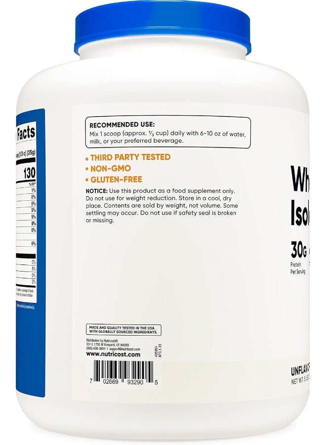 Nutricost عزل بروتين مصل اللبن 5 أرطال بدون نكهة - Image 4