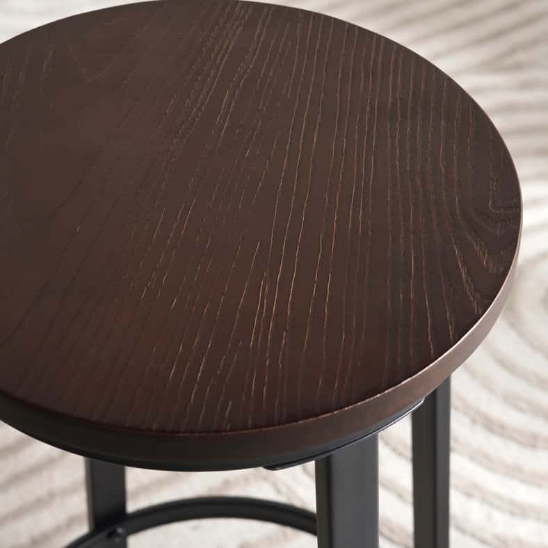 Pan Home NEKLAN BAR STOOL WOOD - DARK BROWN - Image 3