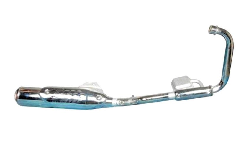 SILENCER'S for Bajaj Pulsar DTSI 150cc 180cc. It Comes with 3 pcs of COMPLIMENTARY Heat Protection Shields/Covers amounting to Rs. 470 at no Extra Cost. (Simple Nickel Chrome)