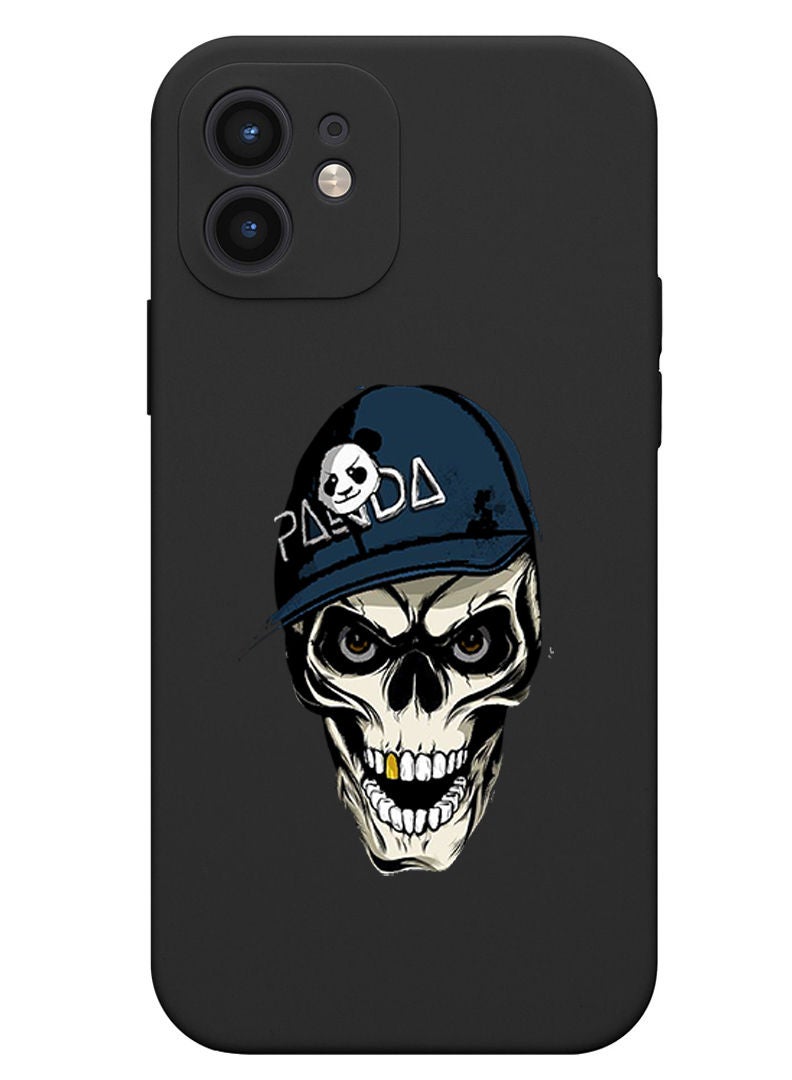 Theodor Protective Slim Fit Case Liquid Silicone Cover with Full Body Protection Anti-Scratch Shockproof Case For iPhone 12 Black  - Panda squad copy - Image 1