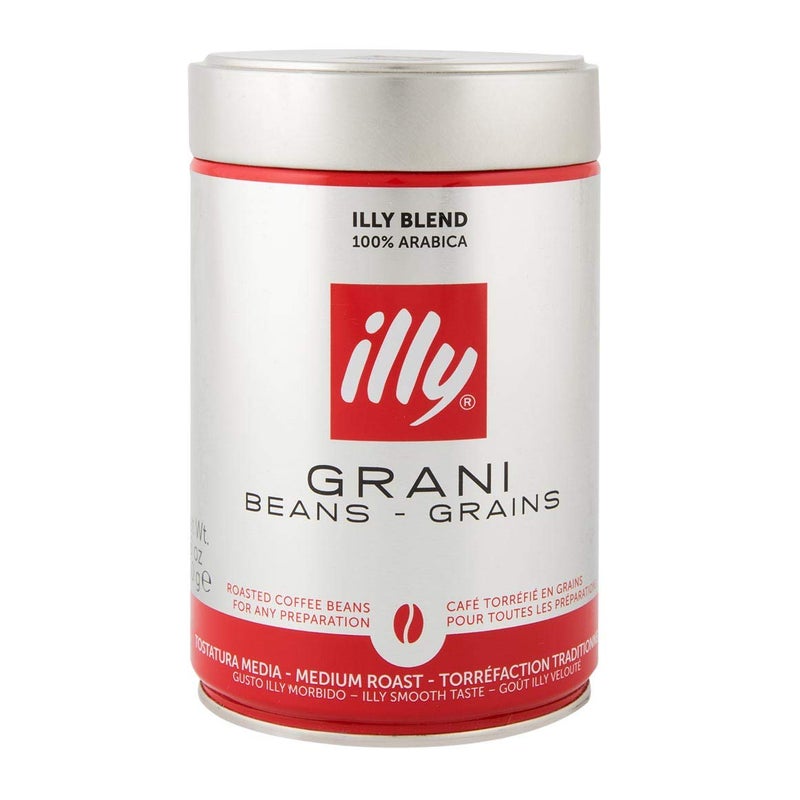 Illy Blend 100% Arabica Grani Medium Roasted Coffee Beans, 250 g